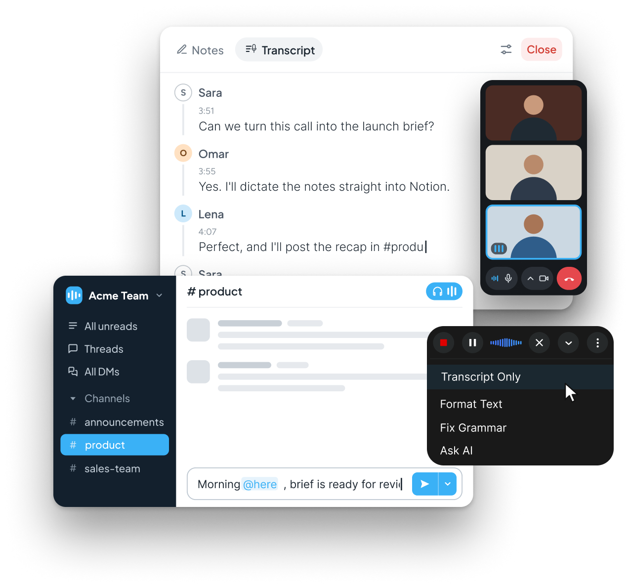 Zero Typing AI dictating into Slack and Notion